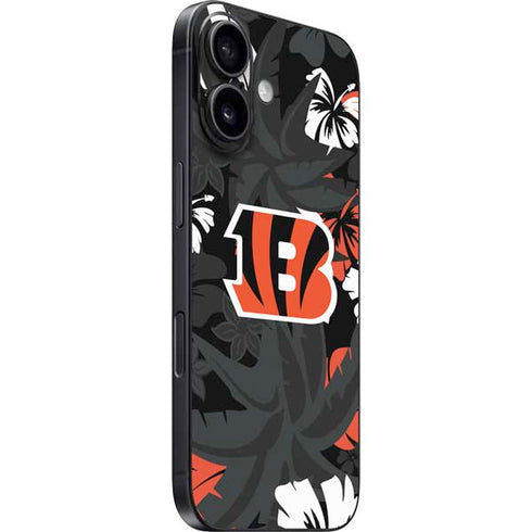 NFL Cincinnati Bengals Tropical Print iPhone 16 Plus Skin